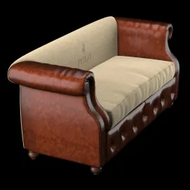SOFA POLO BROWN LEATHER